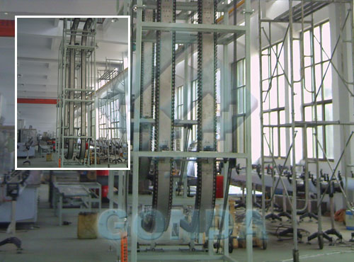 Vertical transport bucket machine Vertical transport bucket machine